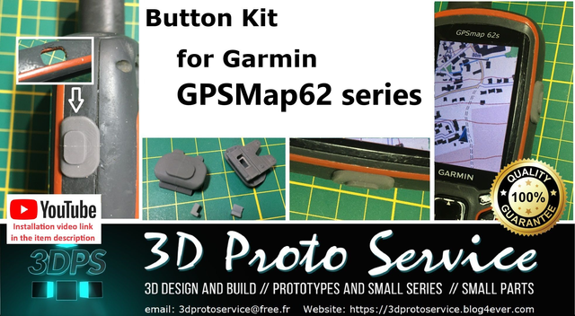 Garmin GPSMap 62 On/Off Button kit (Waterproof) Bouton On/Off (Front Cover)