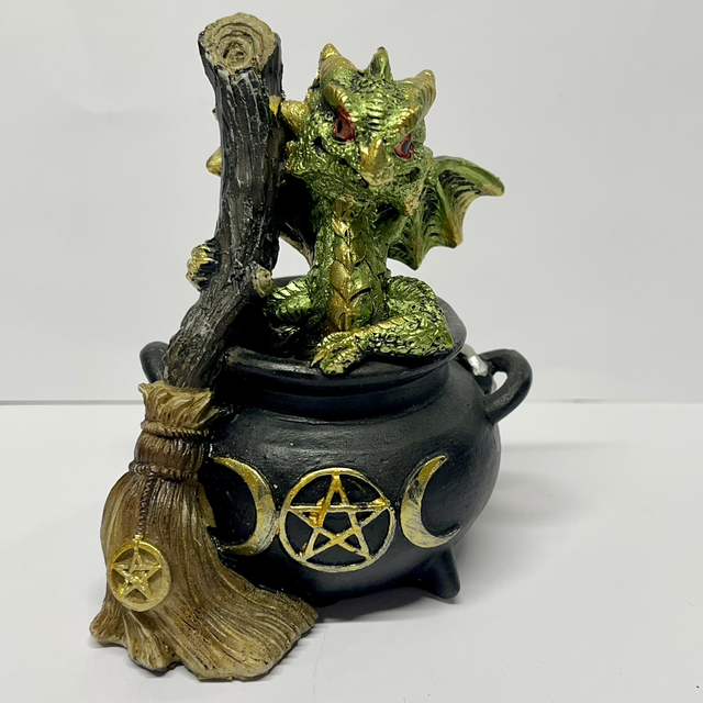 Elements Baby Dragon In Witches Cauldron 