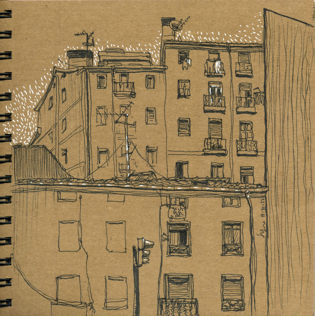 Dibujo edificios Atxuri - Avda Miraflores