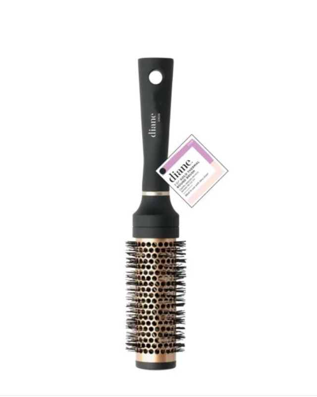 Diane: 1.25" Gold Thermal Round Brush (D1029)