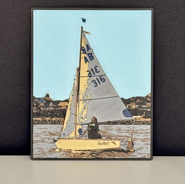 Boat with frame hueforge