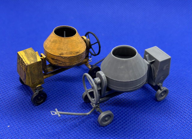 4mm / 00 gauge Cement Mixer Extended Draw Bar