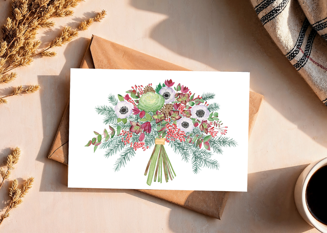 Carte de voeux - Bouquet de fêtes