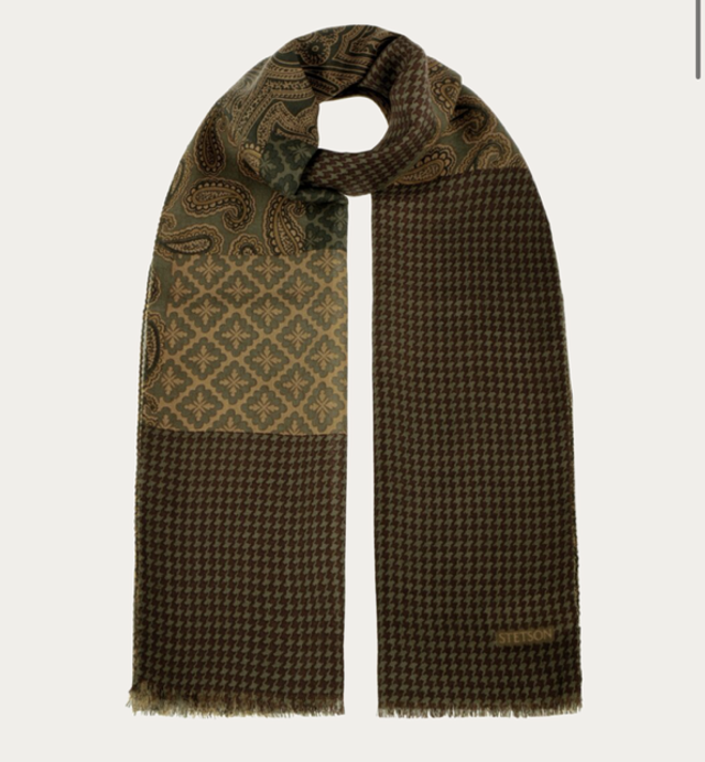 Stetson Scarf Wool Patchwork