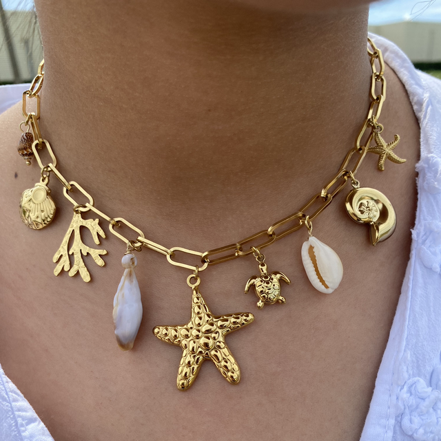 Collier étoile breloque 