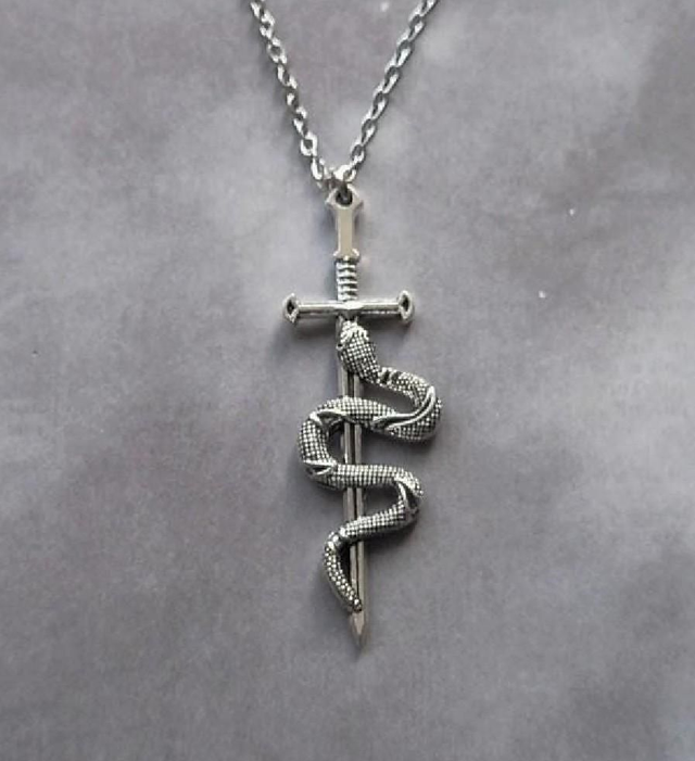 Sword and Snake Necklace 