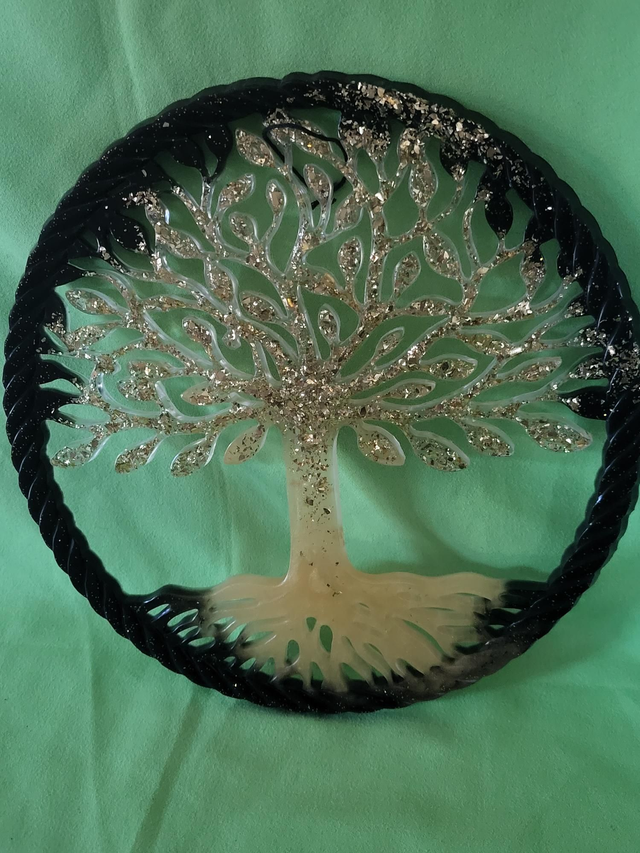 Arbre de vie noir doré