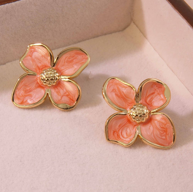 Boucles d’oreilles CALISTA Rose | En acier inoxydable 