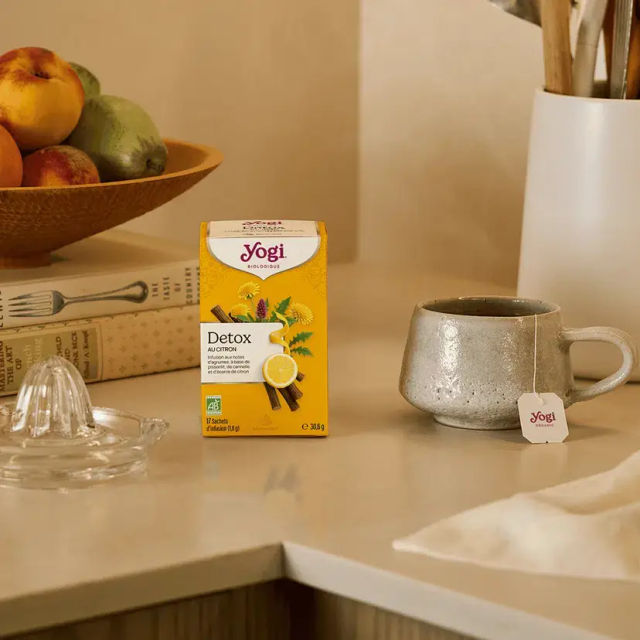 Yogi Tea Détox Citron BIO | Infusion Purifiante 17 Sachets