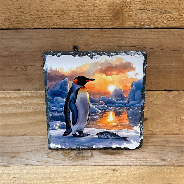 Large Penguin Slate Coaster
