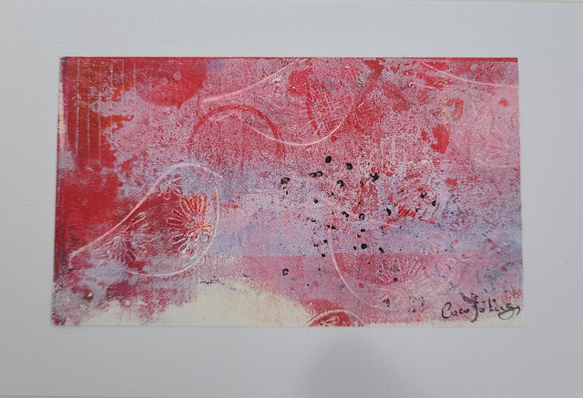 Carte gaufrée motif oiseau