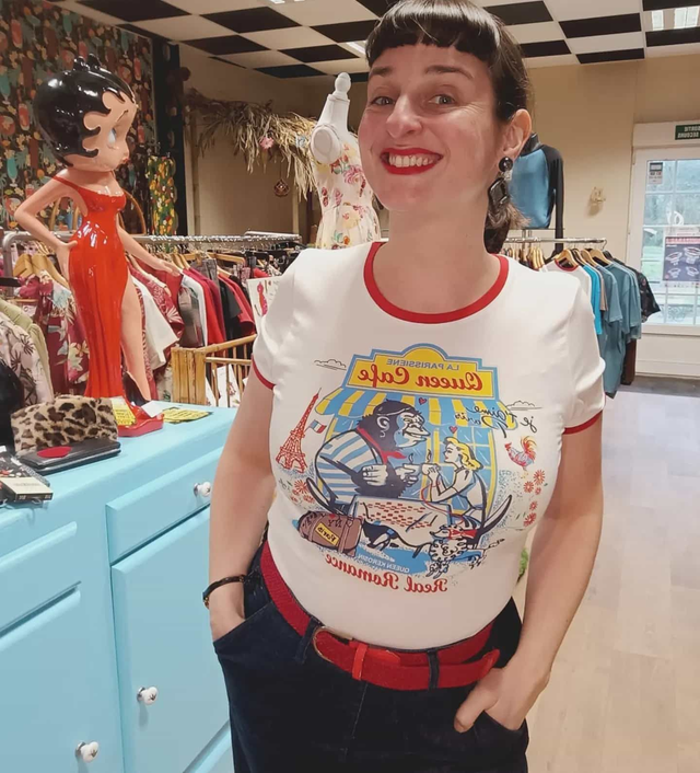 T-shirt blanc "Real Romance"