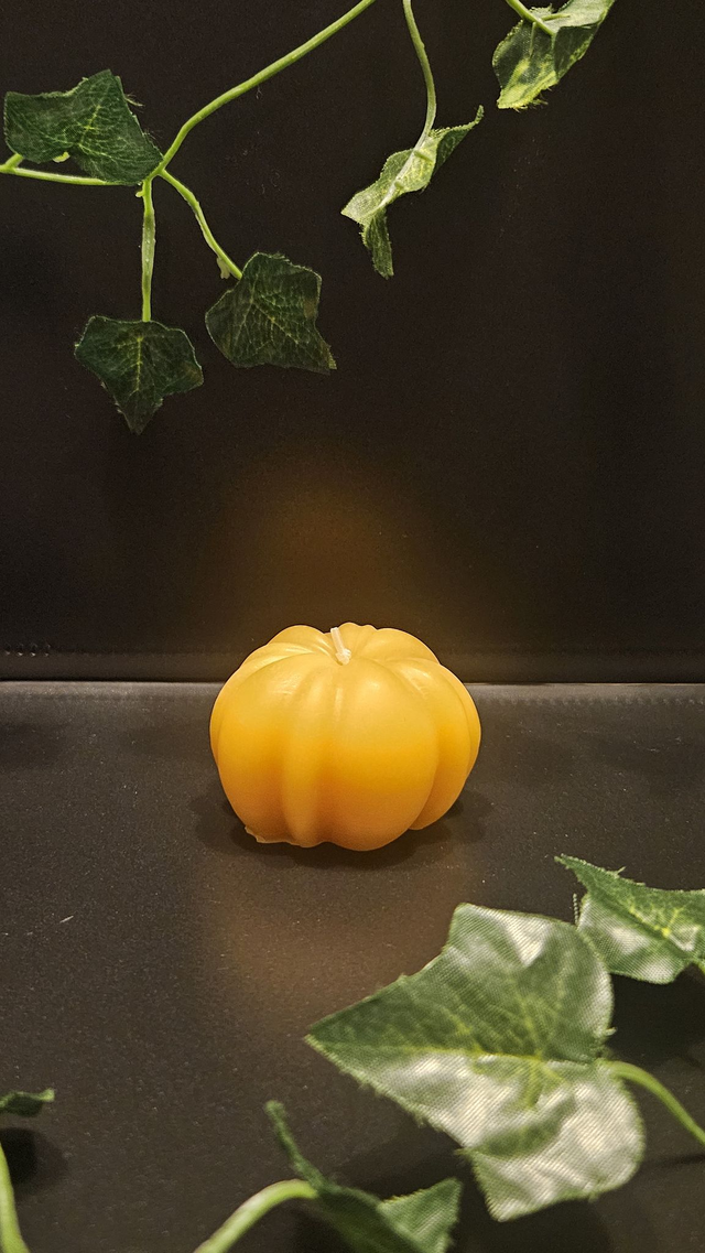 Bougie Citrouille (pierre fine à l'intérieur)