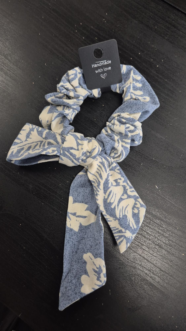 Chouchou à nouer Pastel Blue 