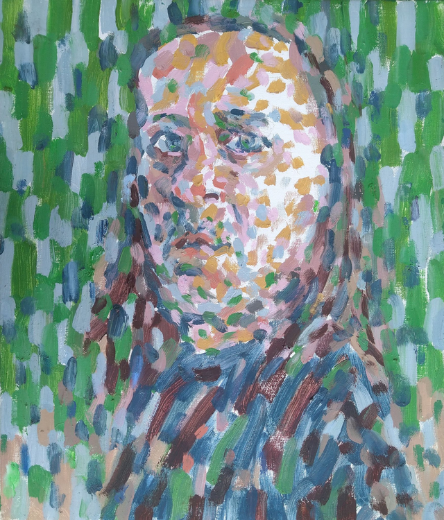 Jak z bicza strzelił, 65x55 olej płótno 2017