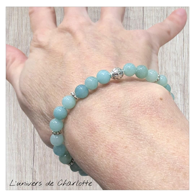 Bracelet "Amazonite" 6mm BR-129