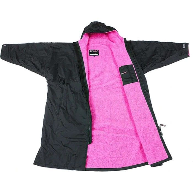 Dryrobe Black Pink - Long Sleeve Changing Robe