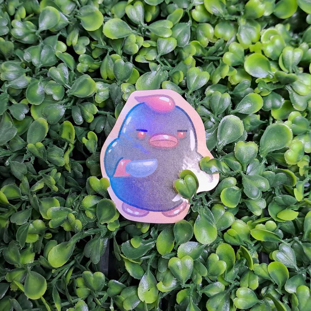Chicken with Knife Holographic Sticker