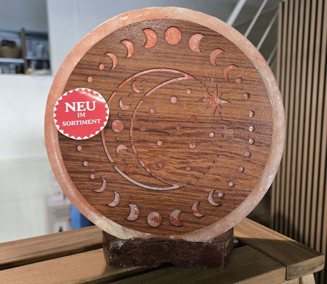 Himalaya Salzlampe mit Mondphasen,5kg.