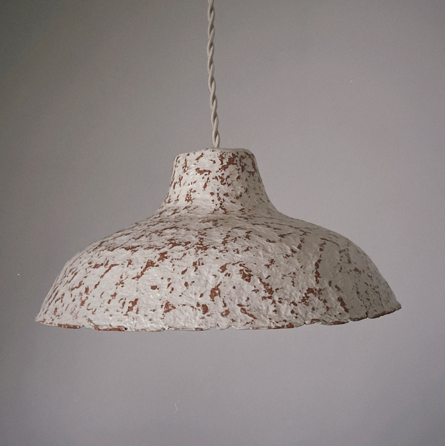 Abat jour suspension Paris rose marbré beige