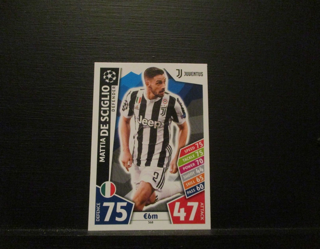 Mattia De Sciglio - UEFA Champions League Match Attax 2017/18 Original Trading Card #368