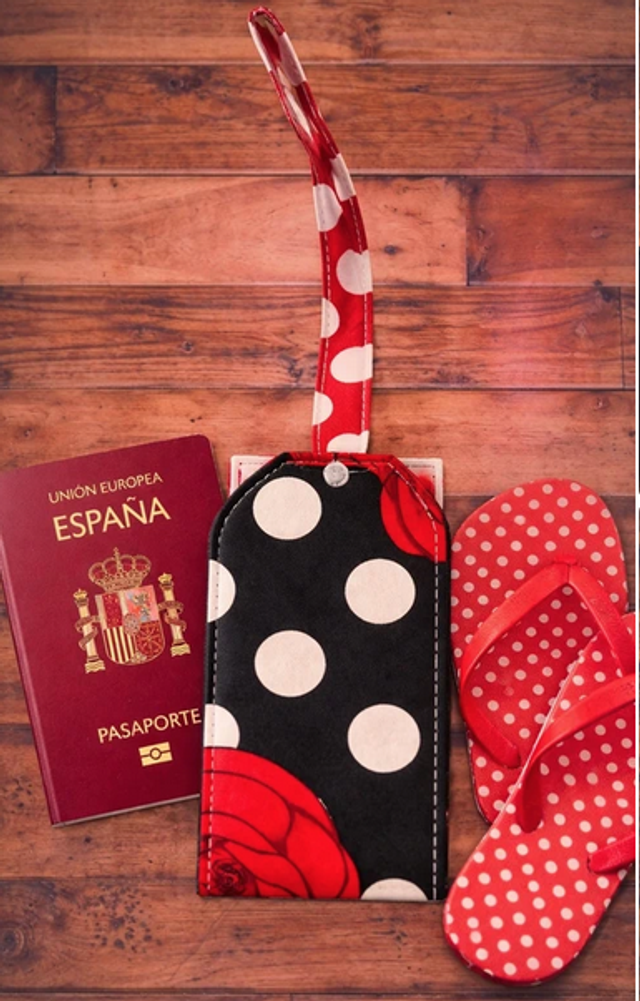 Porte éiquette valise Flamenco