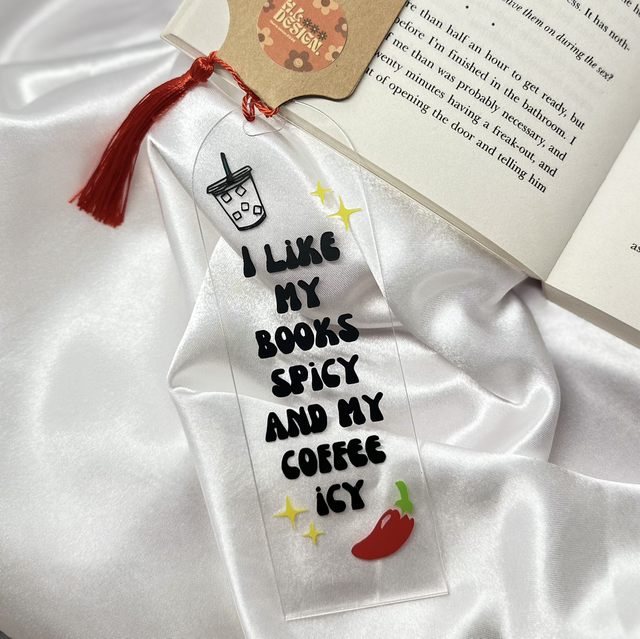 ‘I like my books spicy and my coffee icy’ Bookmark
