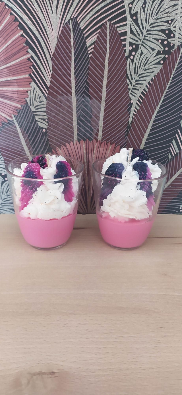 Bougie ailes d'ange et rose