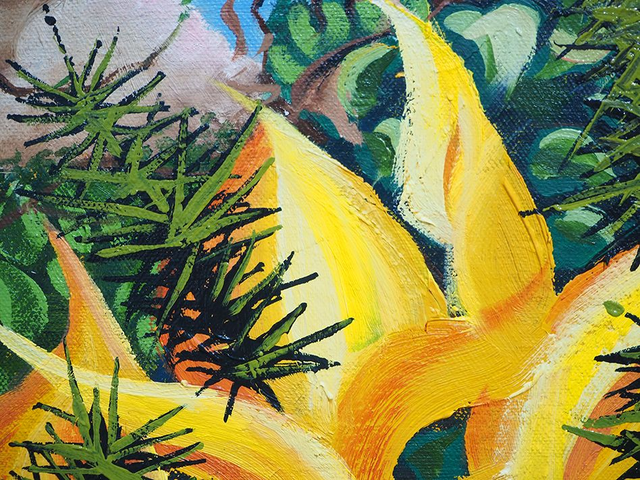 Kestrel with Gorse Flowers (2024) Sarah Macdonald