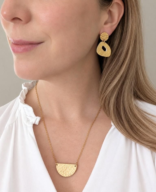 Lucky Pebble Stud Drop Earrings (2)