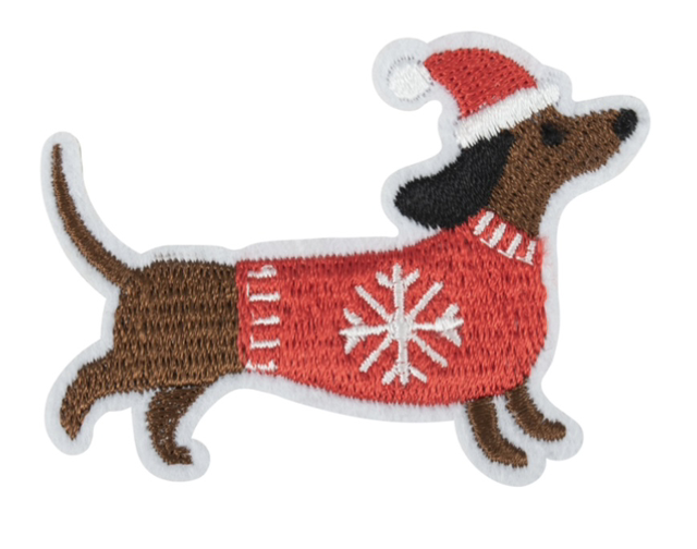 Motif: Iron on: Christmas: Dachshund