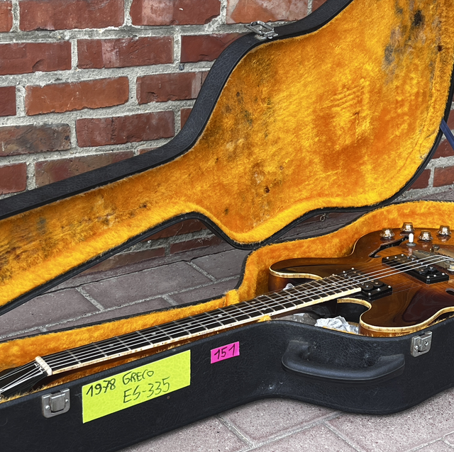 1978 Greco SA-900 (Gibson ES-335 MADE IN JAPAN LAWSUIT-era) with FLAME MAPLE ... this is a '59 "Burst" Killer ... with HARD Case