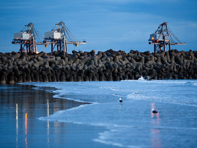 Harbour Cranes - Evening
