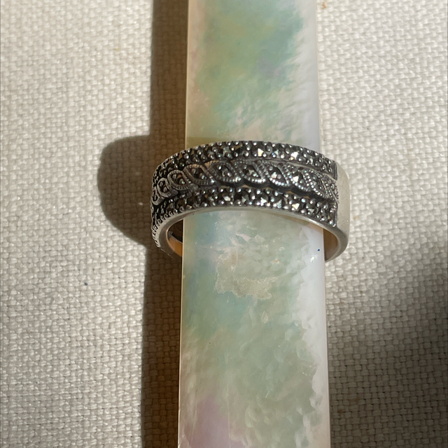 Markasiten Silber Ring  Bandring