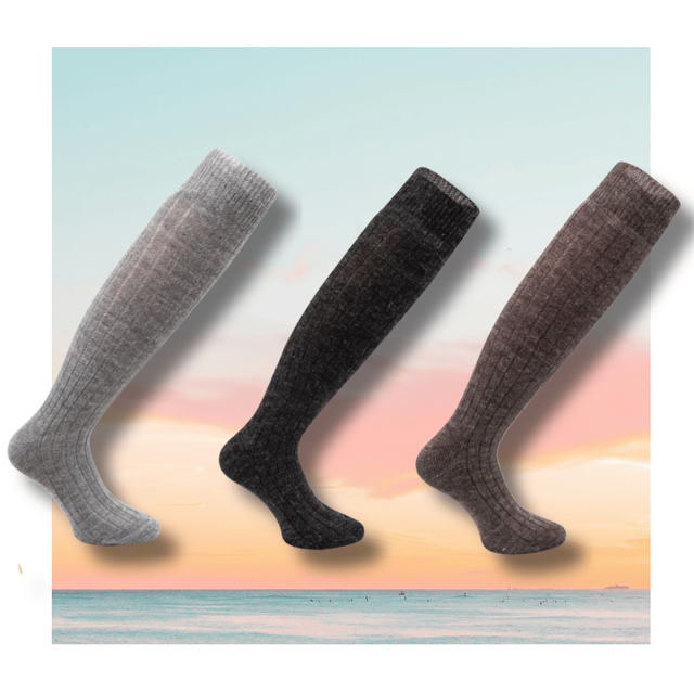 Chaussettes longues en laine d’alpaga