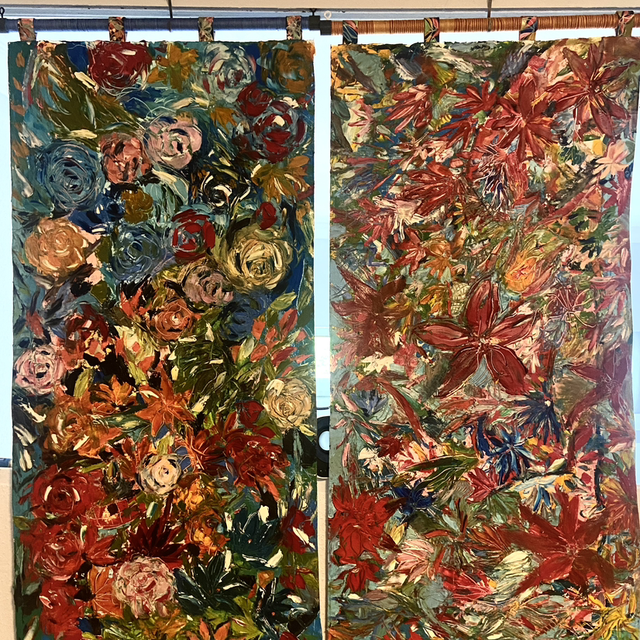 ART OIL ON PAPER - « Don’t ever say that I never talk about flowers »