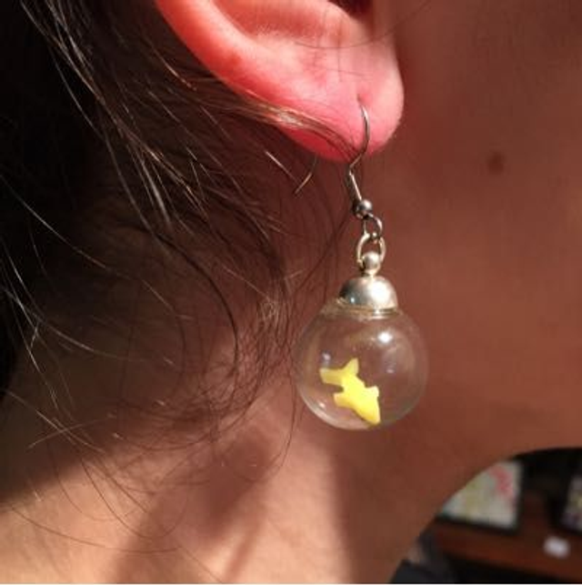 Paire De Boucle D Oreille Boule Thème Poisson