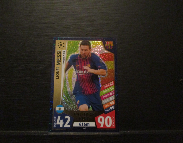 Lionel Messi - UEFA Champions League Match Attax 2017/18 Original Trading Card #443