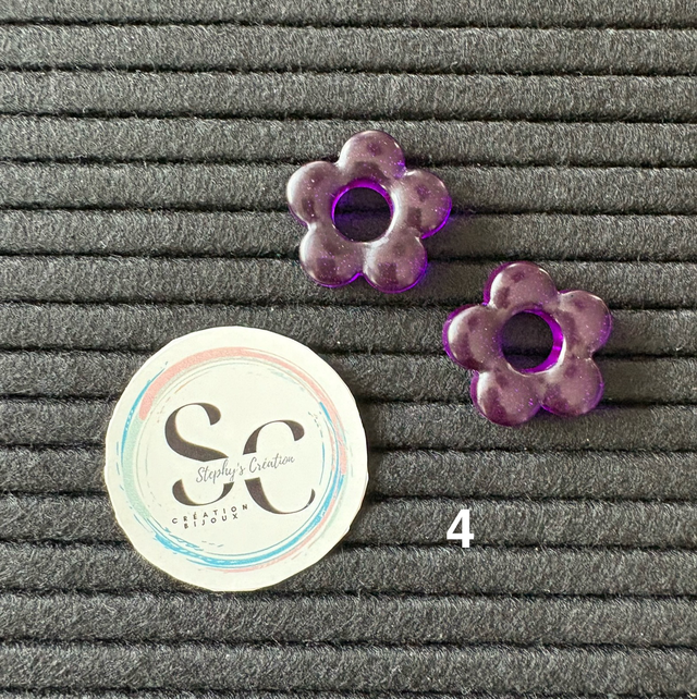 💜Pampille "MANON" – Fleur Violette 