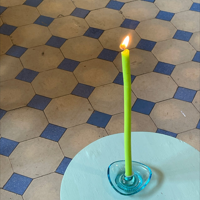 Kerzenhalter türkis Glas 