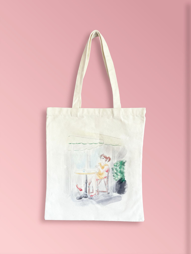 Tote bag au café