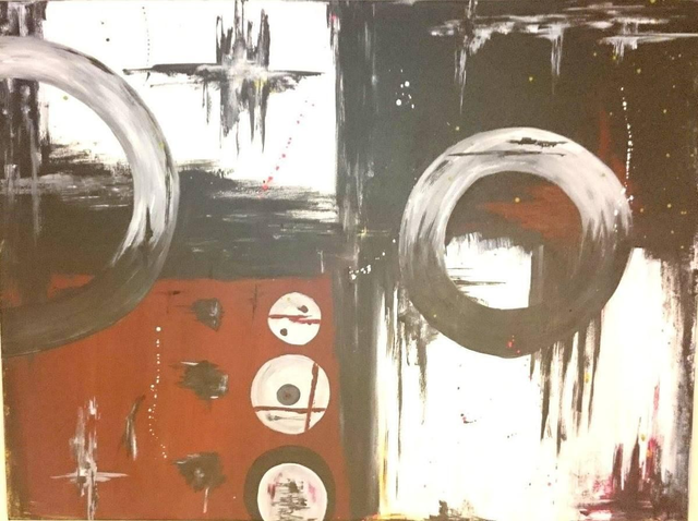 Toile acrylique.  Another space