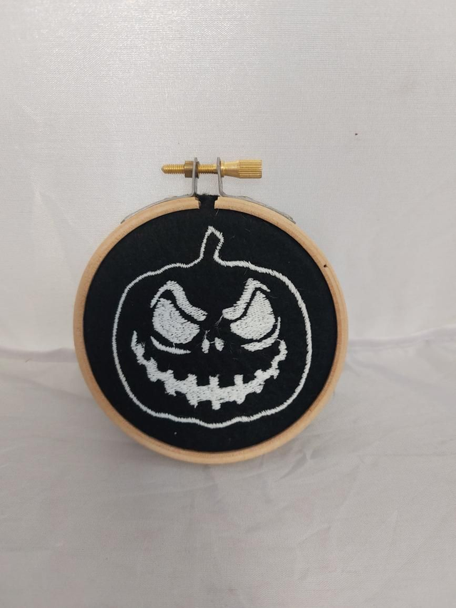 Pumpkin embroidered frame 