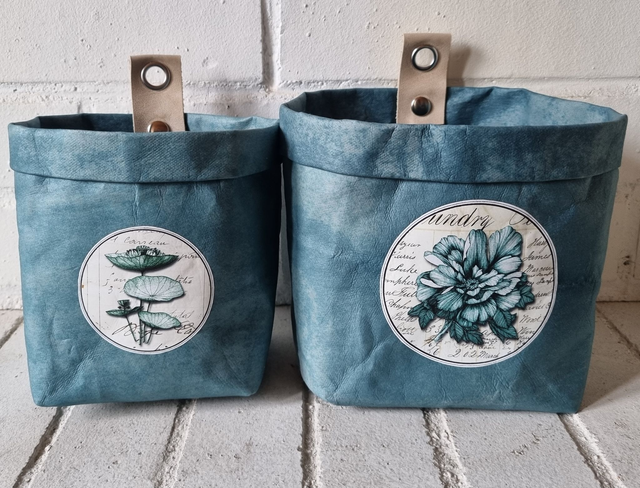 Vide poche bleu canard