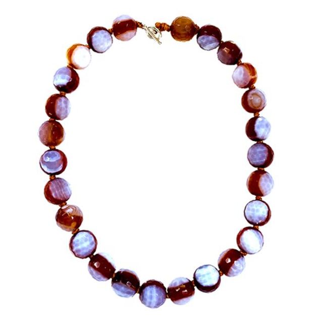 Collana in agata sfaccettata modello 0986