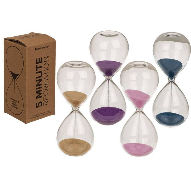 Clessidra in vetro, 5 minuti