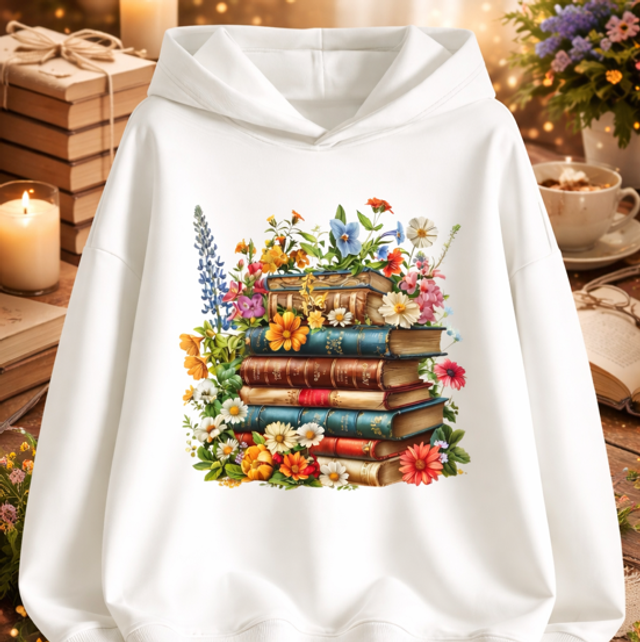 ✨ Sweat à capuche – Chapter Blossom (blanc)  ✨