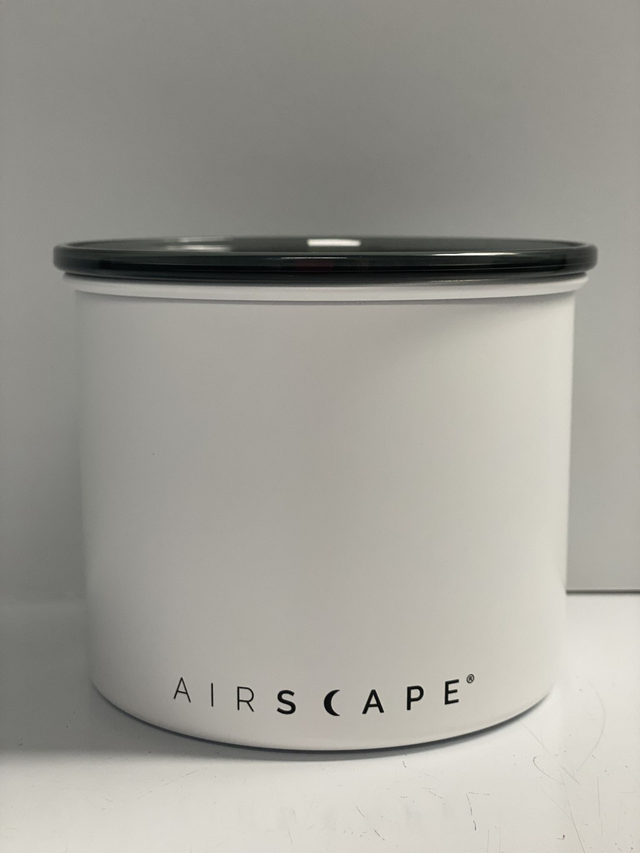 Airscape Kaffeedose klein 250gr., weiß matt, Edelstahl