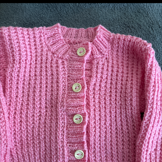 Pink cardigan 6-12months