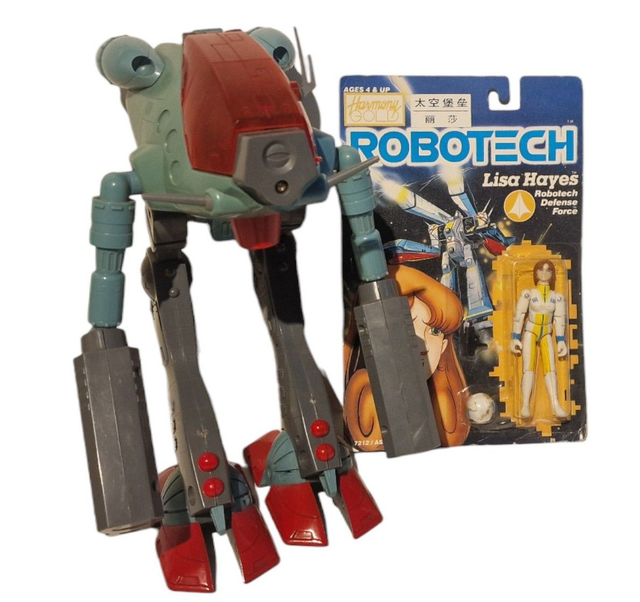 Robotech / Macross Zentraedi Officers Battlepod &amp; Lisa Hayes figures circa 1985